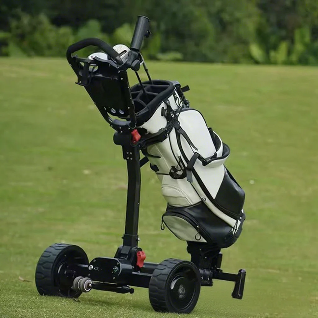 4 Wheel Remote Control Electric Golf Trolley, 7.8Ah Battery 250W Dual Motor 35 to 40km Range, Push Pull Cart Caddy