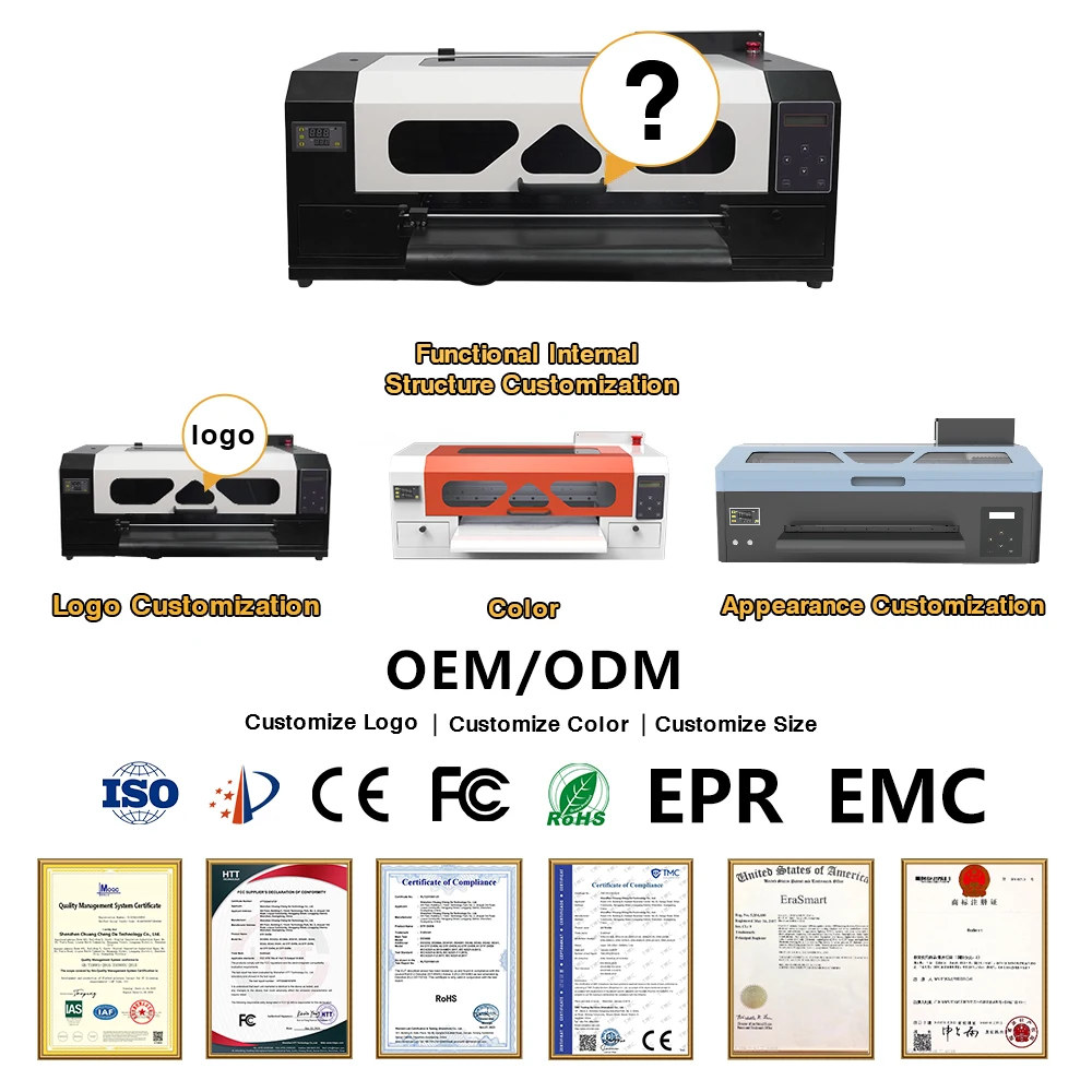 Erasmart 13.5inch A3 XP600 L1800 Ideas Heat Transfer Printing Pet Film DTF Printing Machine DTF Printer Machine For Clothes4