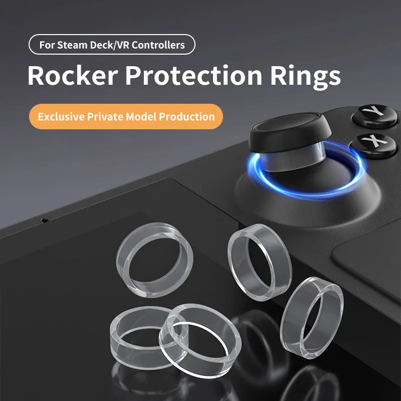 4PCS Protect Joystick Silicone Ring for Steam Deck/Quest2/Pico4 Wear Resisting Rubber Joystick Cover for PS5 VR2/Meta Pro