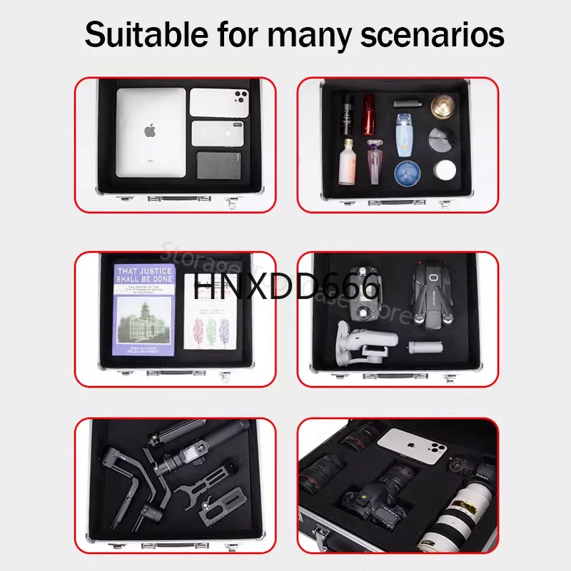 Aluminum Tool Box Safety Equipment Toolbox Instrument Case Tool Storage Box Suitcase Impact Resistant Tool Box Organizer