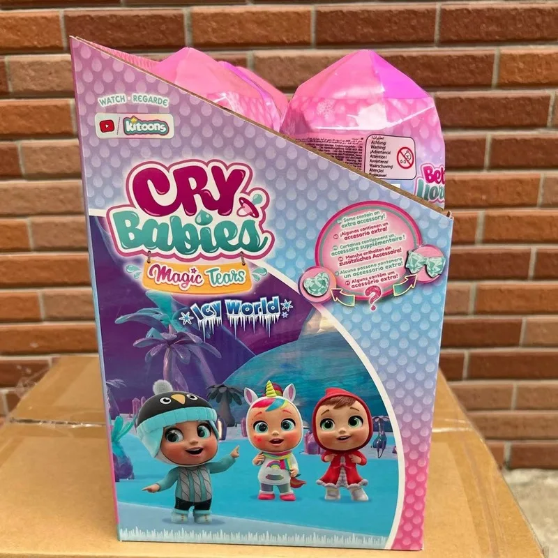 Cry Babies Lágrimas de Boneca Chorando Mágica para Meninas, Conjunto de Caixa Surpresa Cega, Incluindo Peças, Fazendo Jogo, Presente em Estoque, Original, Inverno