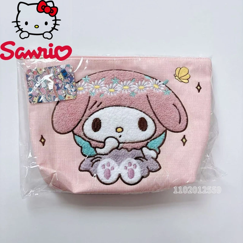 Sanrio Hello Kitty New Embroidered Coin Purse Cartoon Cute Women's Coin Purse Large Capacity Fashion Storage Cosmetic Bag