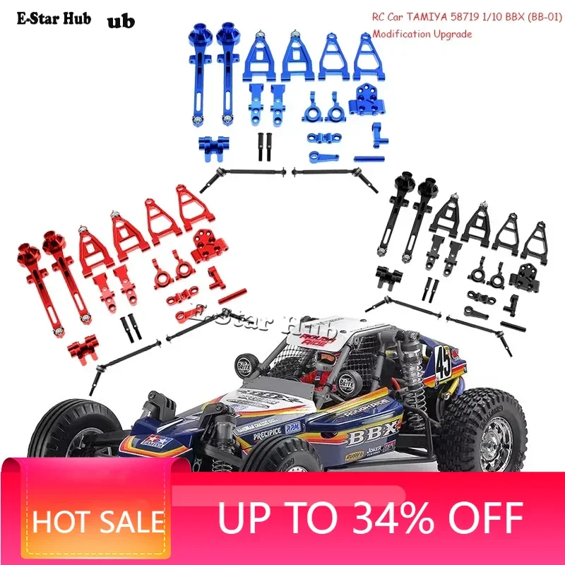 

RC Buggy Car Accessories Suspension Arms Steering Knuckle Metal Modification Accessory Kit Set for Tamiya 58719 BBX BB01 BB-01