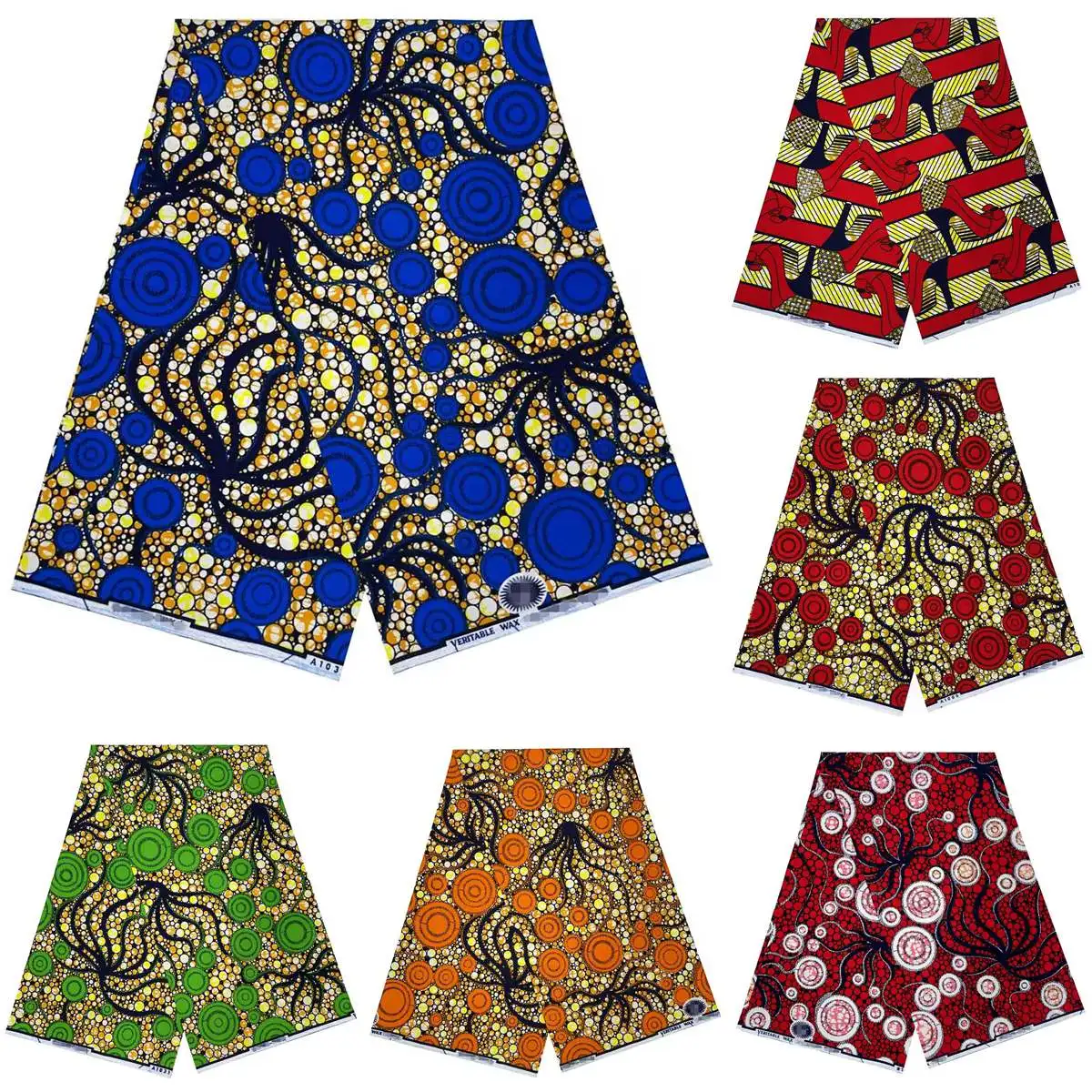

Veritable Super Guaranteed Real Wax Fabric Soft Real Dutch Hollandais Original Pagne Africa Dress 100% Cotton Wrapper Loincloth