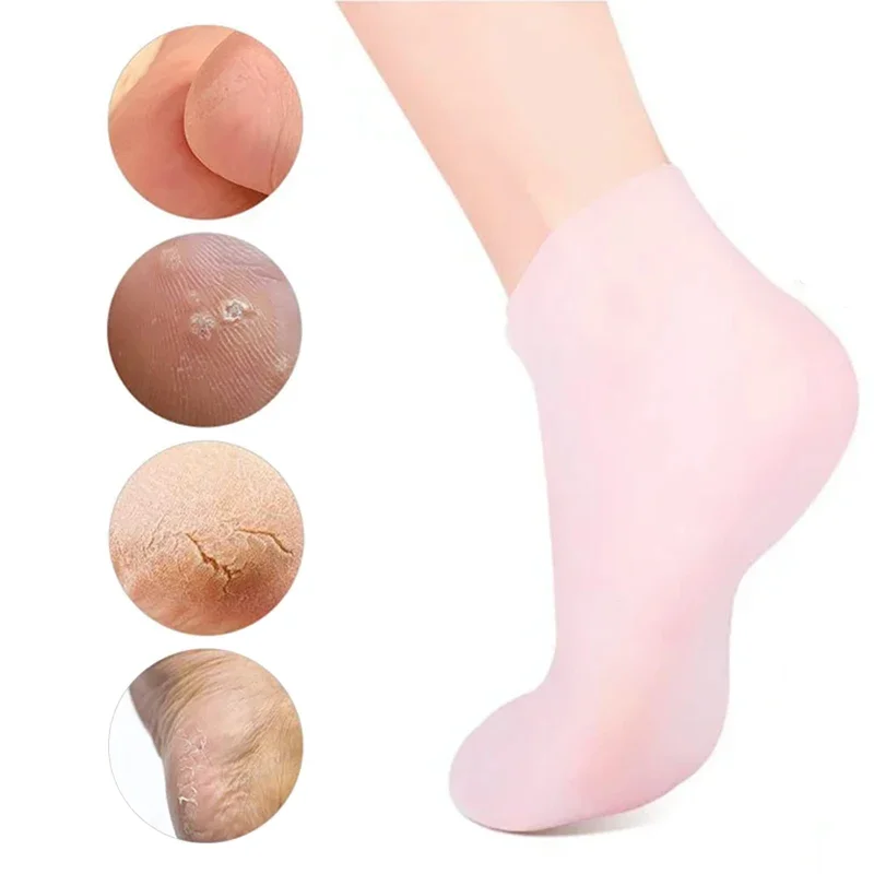 Fuß-und Handpflege socken Handschuhe Anti-Trocken-Cracking Dead Skin Removal Protector Schmerz linderung feuchtigkeit spendende Füße Silikon gel