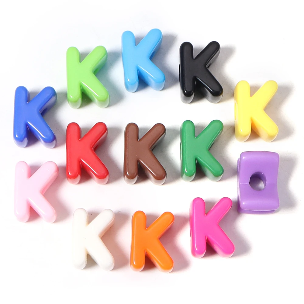 10 Stück Acrylperlen mit großem Loch, 26 englische Alphabet-Buchstabenperlen für Früherziehung, für DIY-Schmuck, Schlüsselanhänger, Lanyard-Zubehör – Detail 18