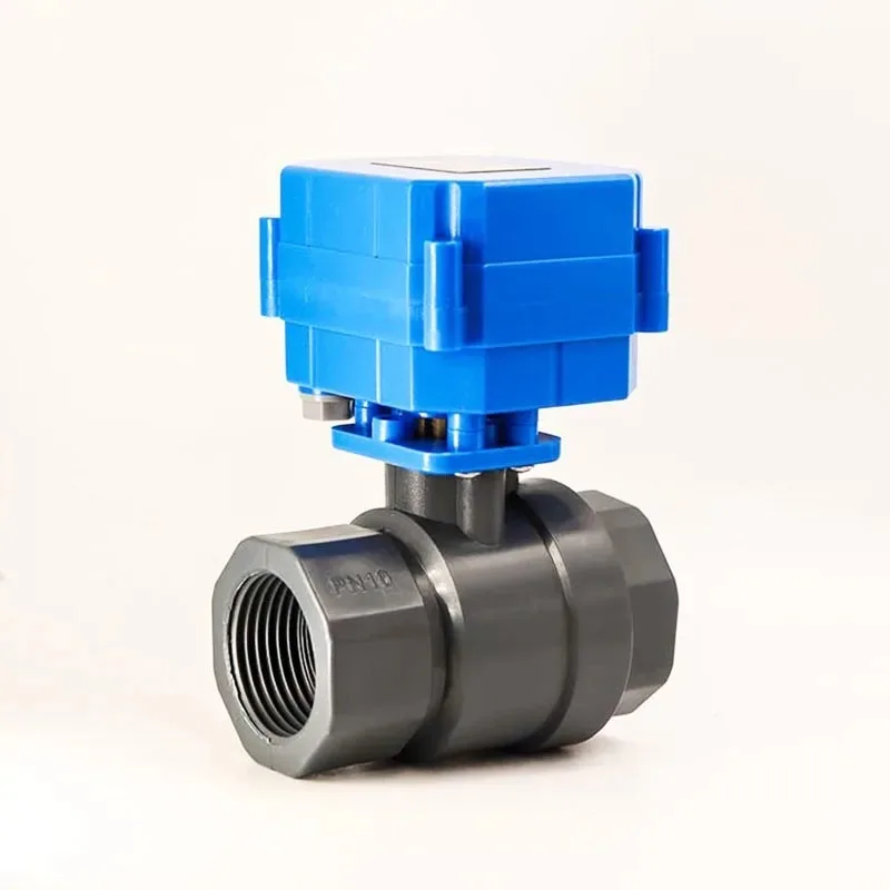DN20 DN25 UPVC Electric Ball Valve 2-Way Motorized Water Valve Multi Voltage Options for Irrigation Pipeline Control