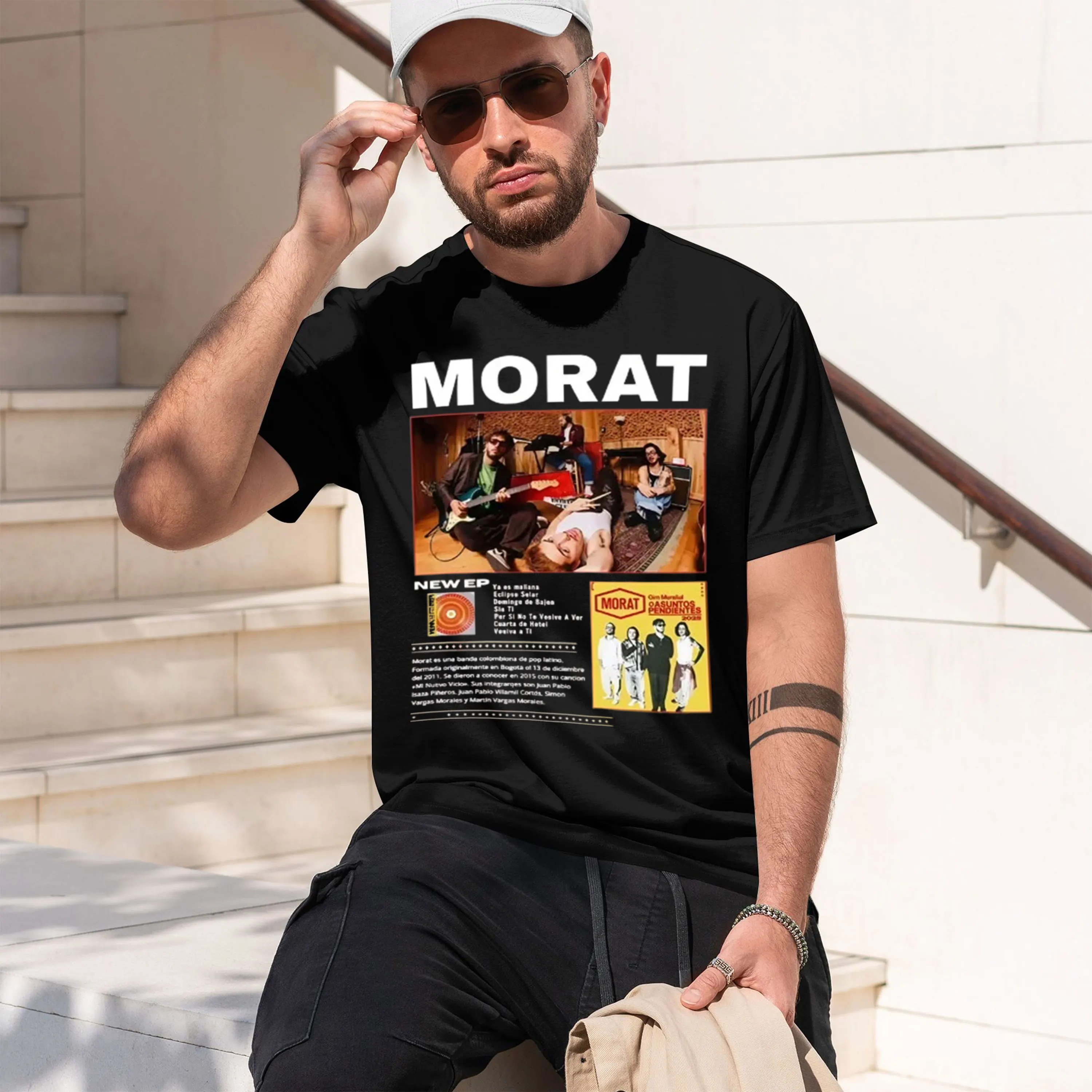 Morat Band Studio Session Album Showcase Morats al Journey Highlights Womens clothing men's crew neck t-shirt 2026 New Model Men