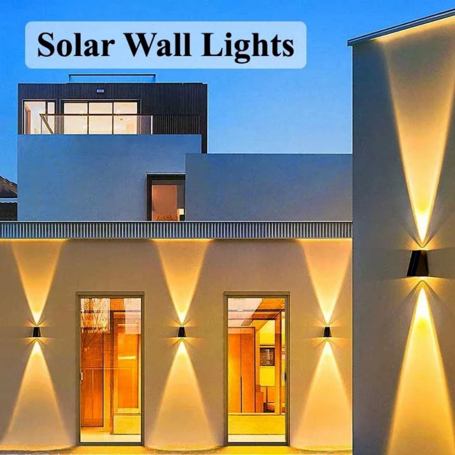 Enhanced Stylish Solar Wall Sconce Light for Outdoor Garden and Porch - Elegant Ambiance with LED Fixture - Ideal External Solar