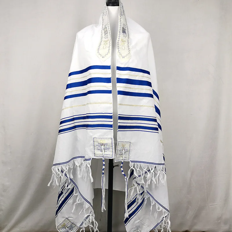 Große Größe 108*180cm jüdische Tallit Talit Gebets schal & Talis Schal Frauen Männer Talit Gebets schal Messi anic Tallit für Christian