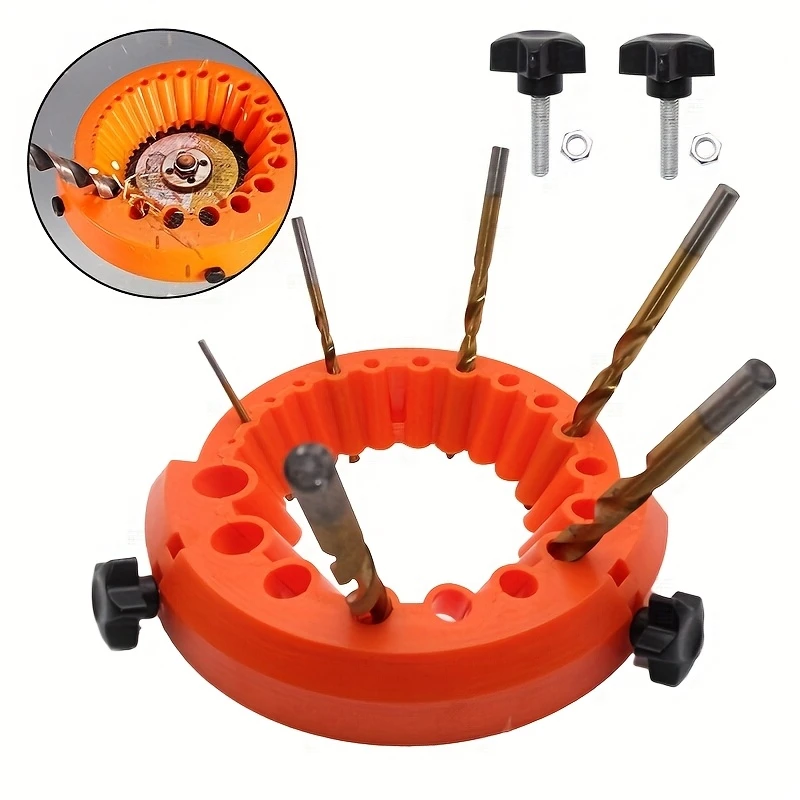 1set Multi Specification Drill Bit Grinder Electric Angle Grinder Grinding Auxiliary Tool Orange Drill Bit Accessory