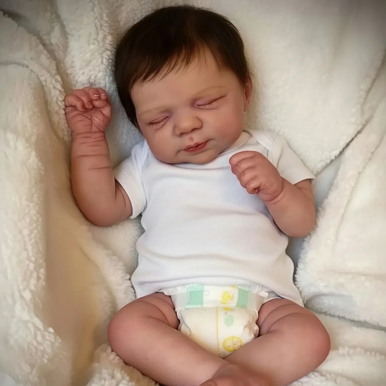 

Risbecko 48 см кукла реборн детская полностью силиконовая виниловая кукла для девочек-19 дюймов 3D окрашенная кожа реалистичная сенсорная кукла игрушка Рождественский подарок