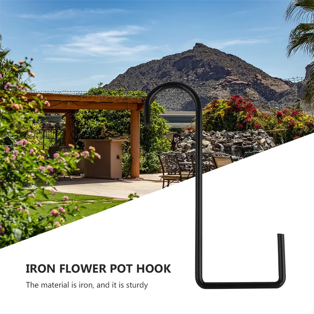 

8Pcs Rustic Flowerpot Hook Durable Hanging Flower Bracket for Balcony Garden Bedroom Window Box Planter Holder Outdoor Indoor