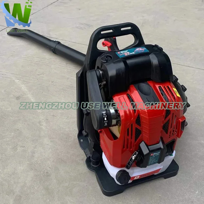 Professional 76cc industrial petrol 2 stroke backpack air mover snow blower battery leaf vacuum Throttle snow blowing machine