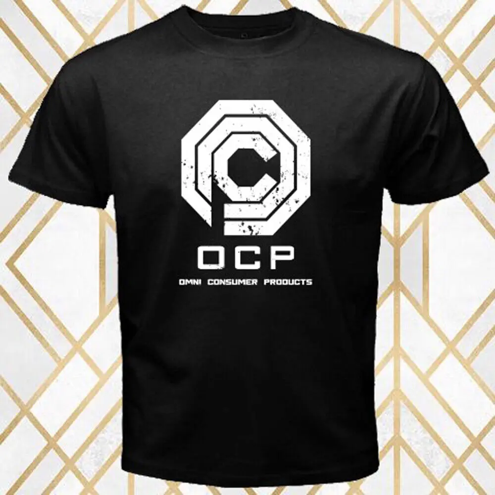 OCP Omni Consumer Products Logo Men\'s Black T-Shirt Size S - 3XL