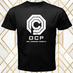 OCP Omni Consumer Products Logo Men's Black T-Shirt Size S - 3XL