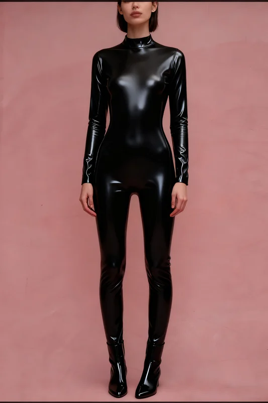 

Латексный резиновый комбинезон Gummi на Хэллоуин, черный костюм на ногах, боди, косплей, бал-маскарад