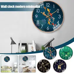 Retro Wall Clock Quartz Clock Silent Living Room School Meeting Room Wall Decoration Wall Clock Modern Minimalist