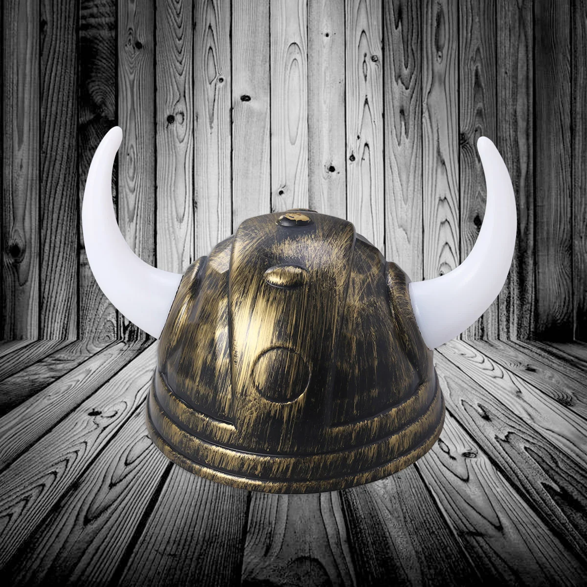 Buffalo Ox Horns Hat Viking Hat Halloween Decoration Props Party Accessory Kids Toys Plaything for Cosplay Costume Party (Golden