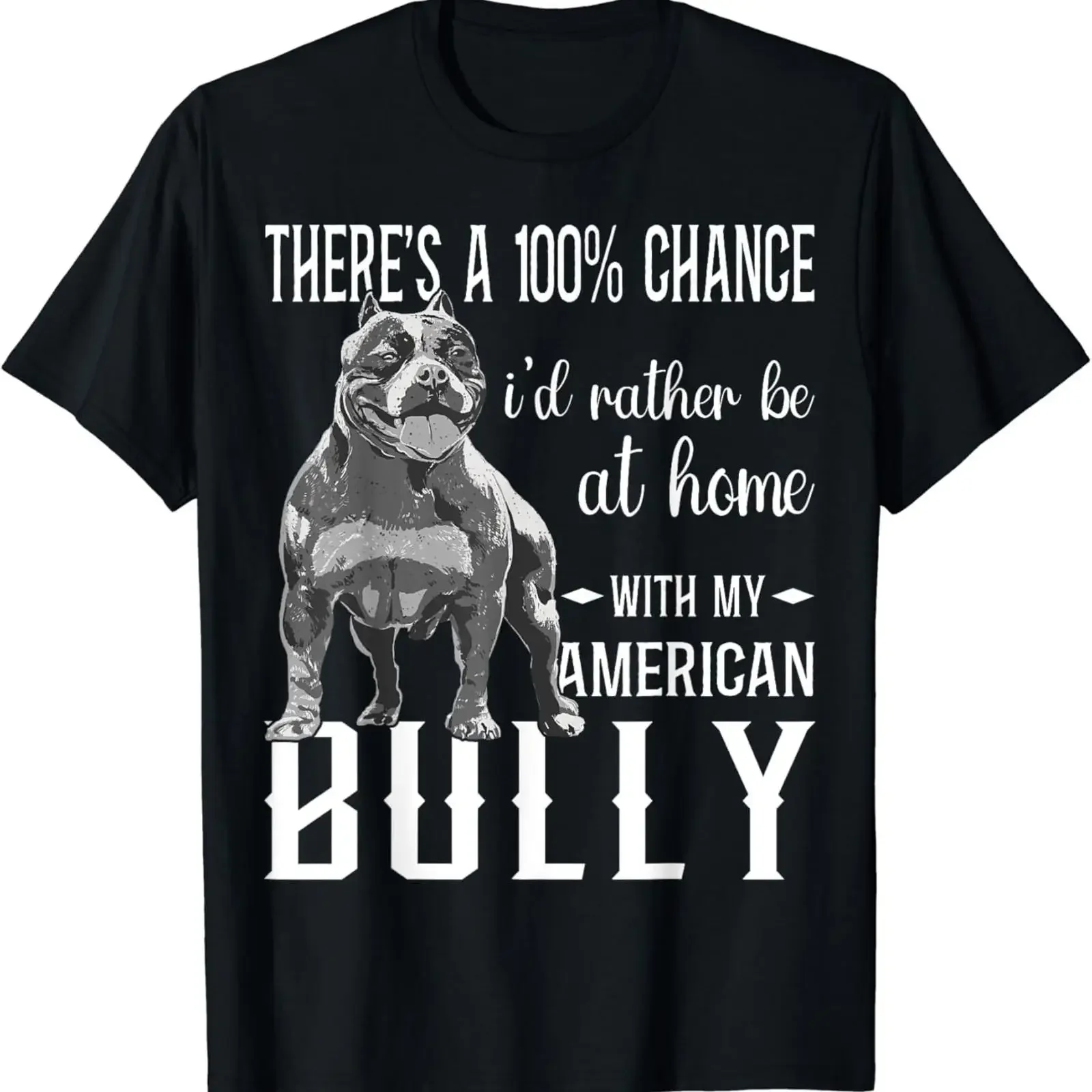 Camiseta Bully XL Pitbull I Would Rather Be At Home My American, estilo vintage, lavada, cómoda, ligeramente desgastada, ropa de diseñador, elegante