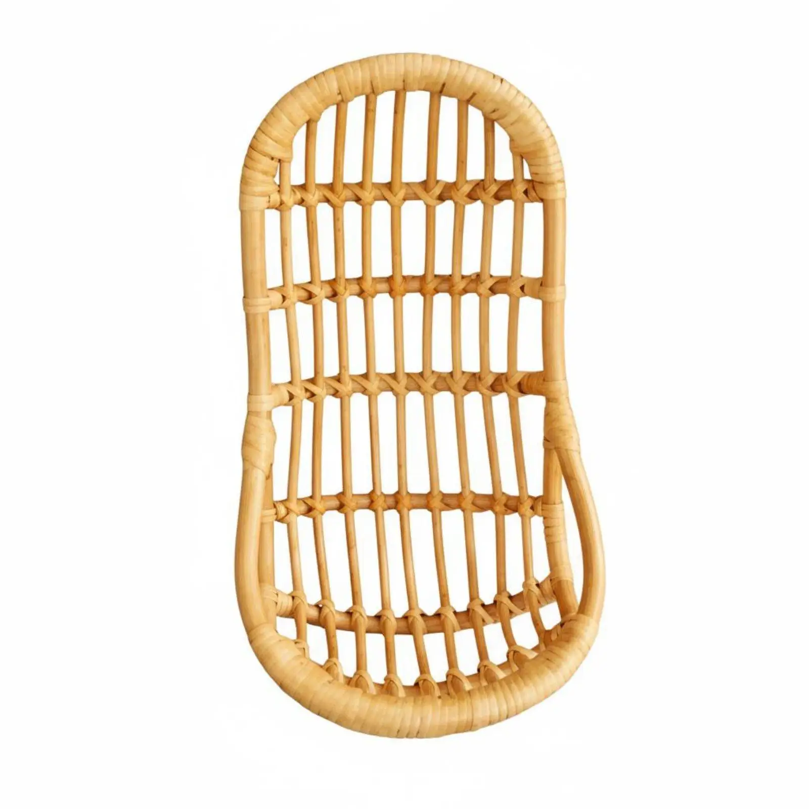 Handwoven Rattan Wicker Photo Basket for Infant Photos Vintage Baby Prop for Studio Photoshoot Home Use