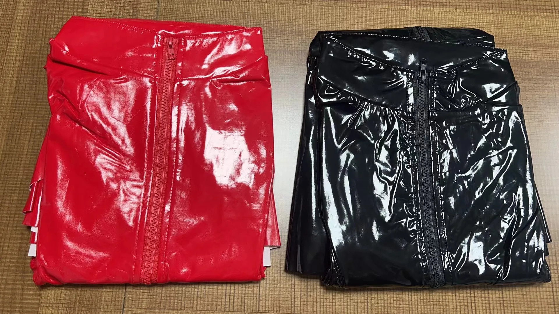 السيدات مثير نظرة الرطب فو اللاتكس الجلود Bodycon فستان الجبهة زيبر الوقوف طوق أسفل مضيئة فستان قصير القطب الرقص كلوبوير