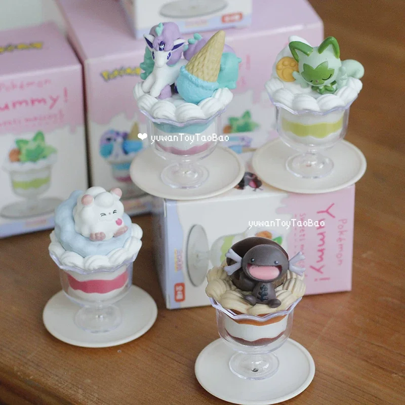 

Коллекционная фигурка-сюрприз Pokemon Yummy Sweets: Клодсайр, Глассеон, Спригатито, Пауми в виде мороженого, аниме-фигурка, декор для стола