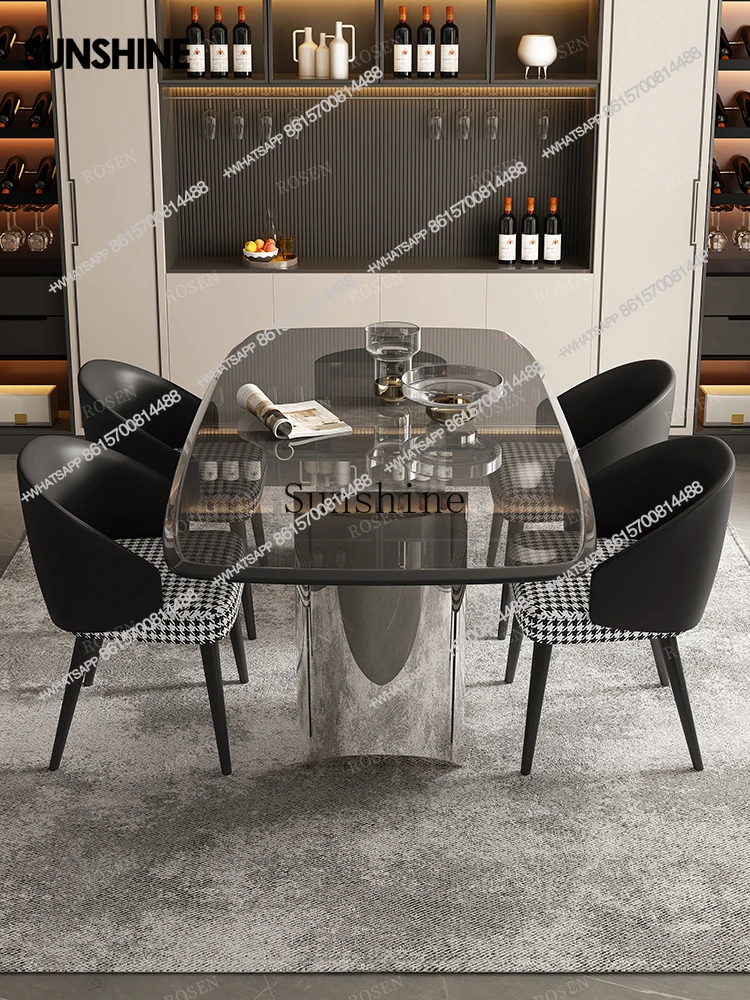 

Household small apartment dining table simple dining table and chair combinationX