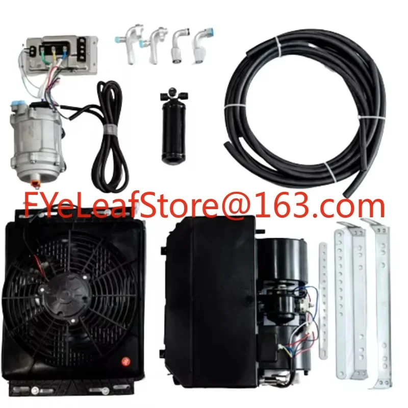 Tractor air conditioning 12V parking cooler excavator cab parking split DC air conditioning system