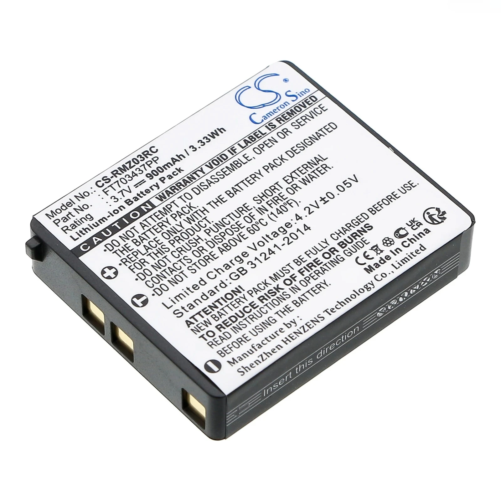 100% NEW 3.7V 900mAh RMZ03RC Mouse Battery FT703437PP, RZ03-00120100-0000 for RAZER Mamba RC03 , RC03-001201