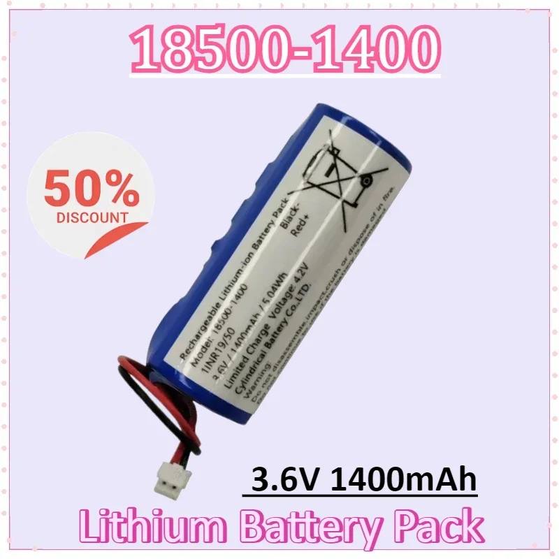 

18500-1400 3.6V 1400mAh 5.04Wh Rechargeable Lithium Battery PackHigh Quality