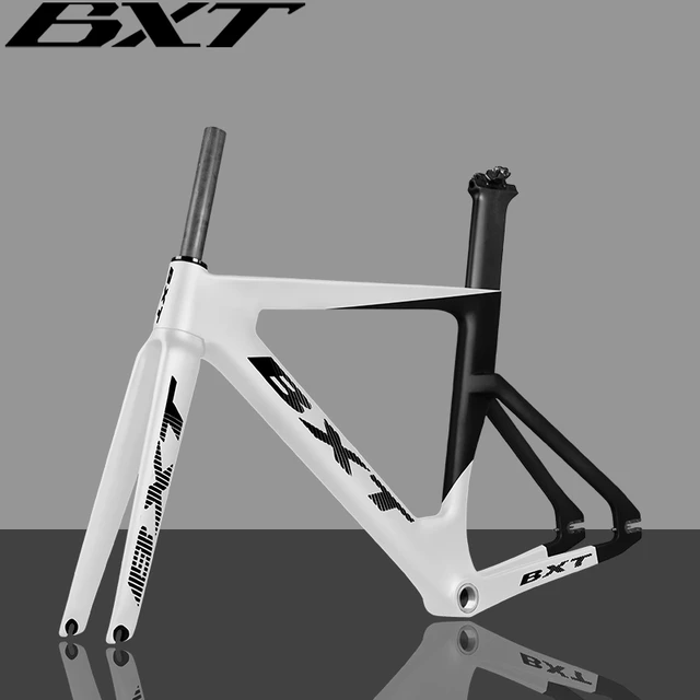 BXT Cadre de velo de course entierement en carbone avec fourche et tige de degager equipement partenaire 700C