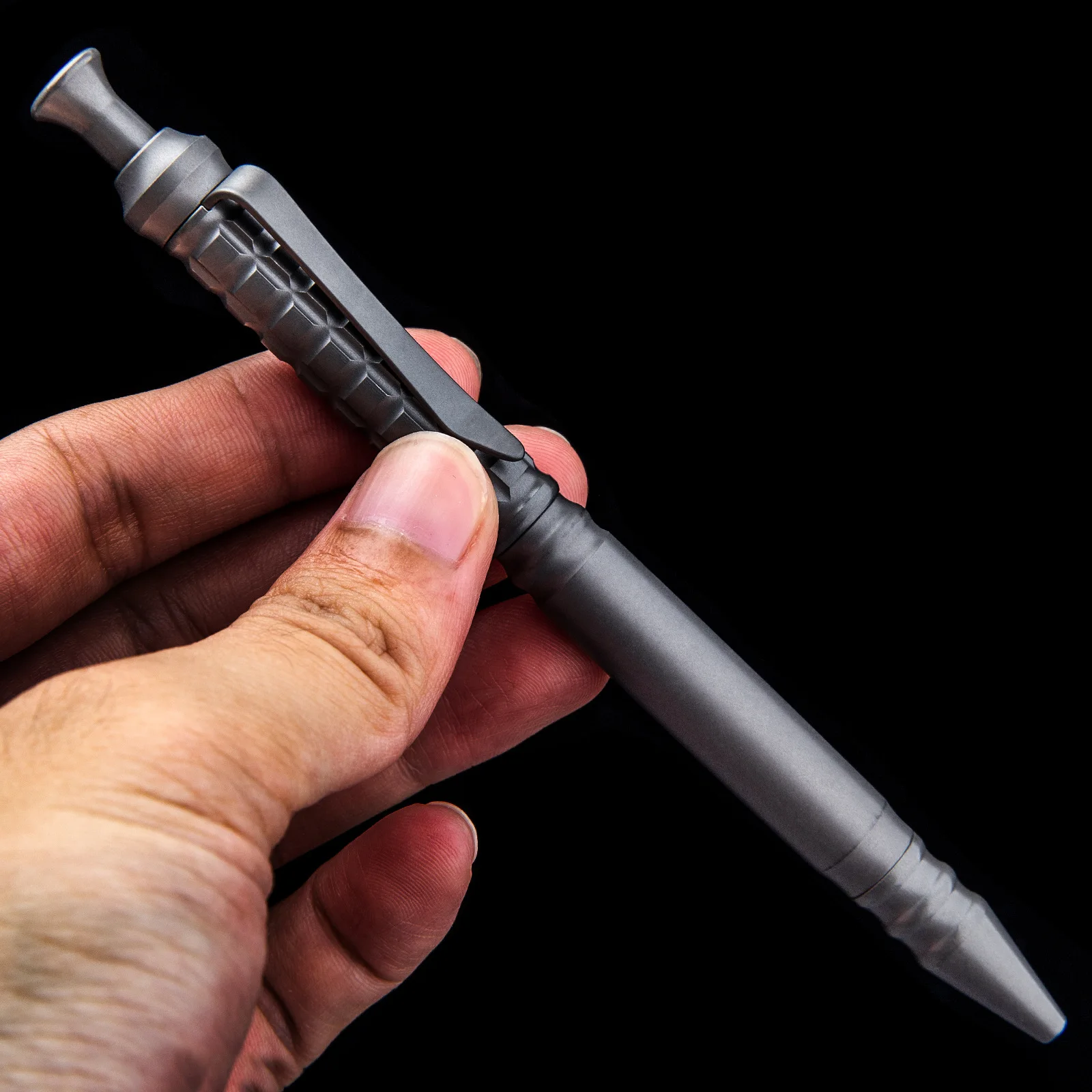 Imagem -02 - Titanium Alloy Tactical Signature Pen Escritório de Negócios Escrita Esferográfica Portable Descompressão Press Pen Presente Edc Tc4