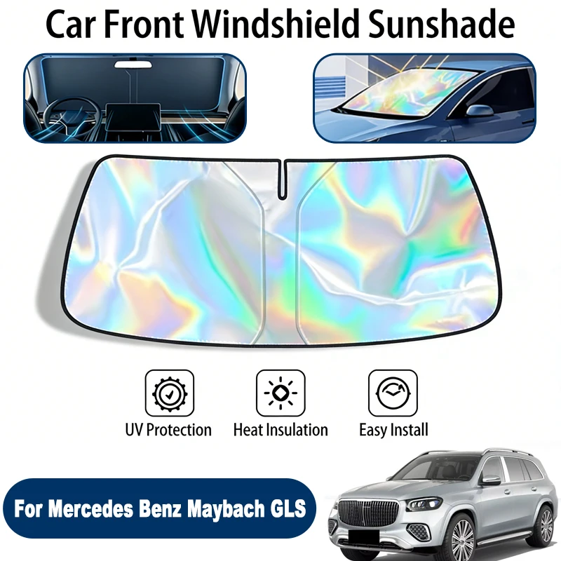 

Windshield Sun Shade For Mercedes Benz Maybach GLS Foldable UV Reflective Front Window Sun Protection Cover Accessories