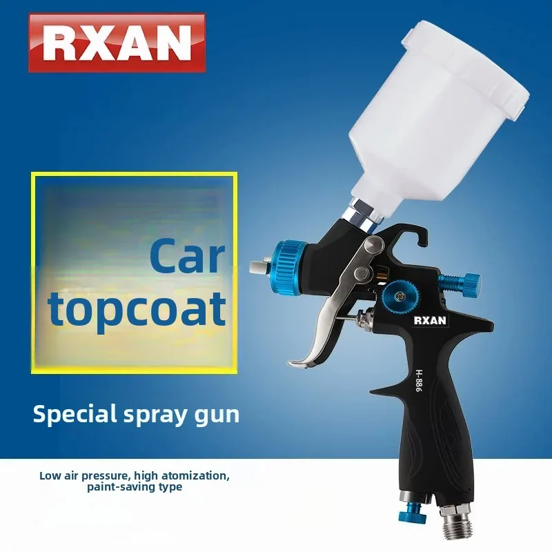 Rxan Small Top-Tank 1.0 Spray Gun Automotive Paint Spray Gun High Atomization Paint-Saving Repair Paint Gun