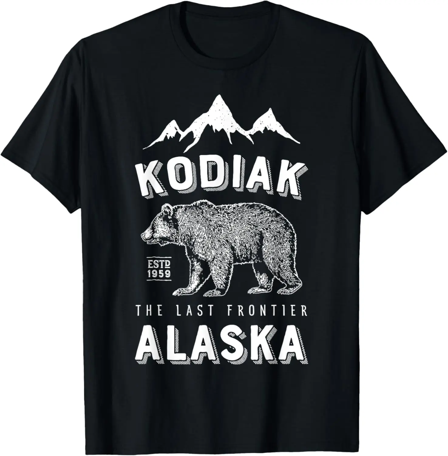 

Футболка Kodiak Alaska Bear The Last Frontier Bears Винтажная футболка