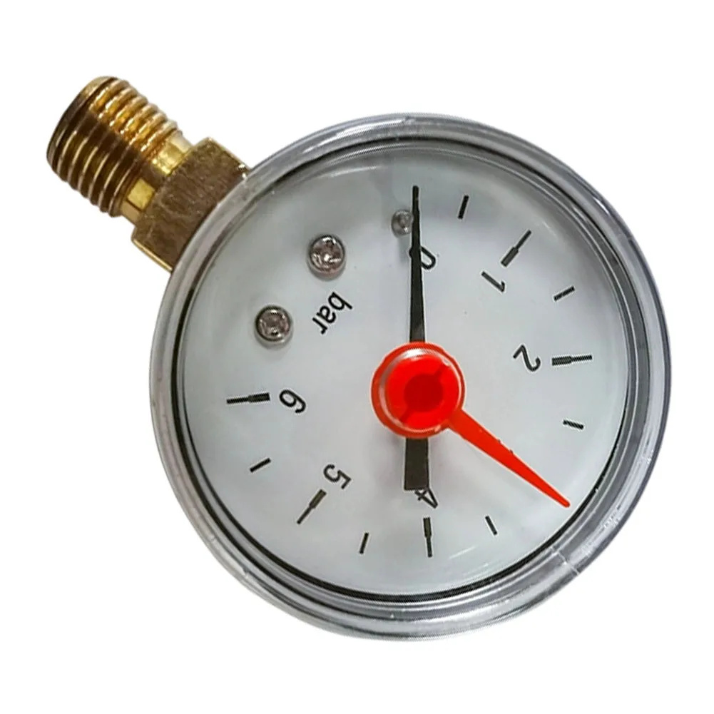 Y50 Radial Connection Pressure Gauge G1/4 Measuring Range 6Bar For Water Oil And Air For Domestic Heating Water Supply Systems