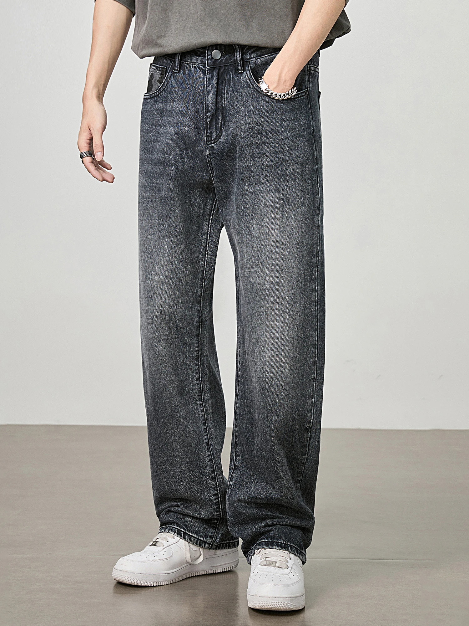 

Мужские джинсы Cleanfit в американском стиле в стиле ретро, свободные прямые длинные брюки, весна-осень, модный бренд, повседневный хлопок