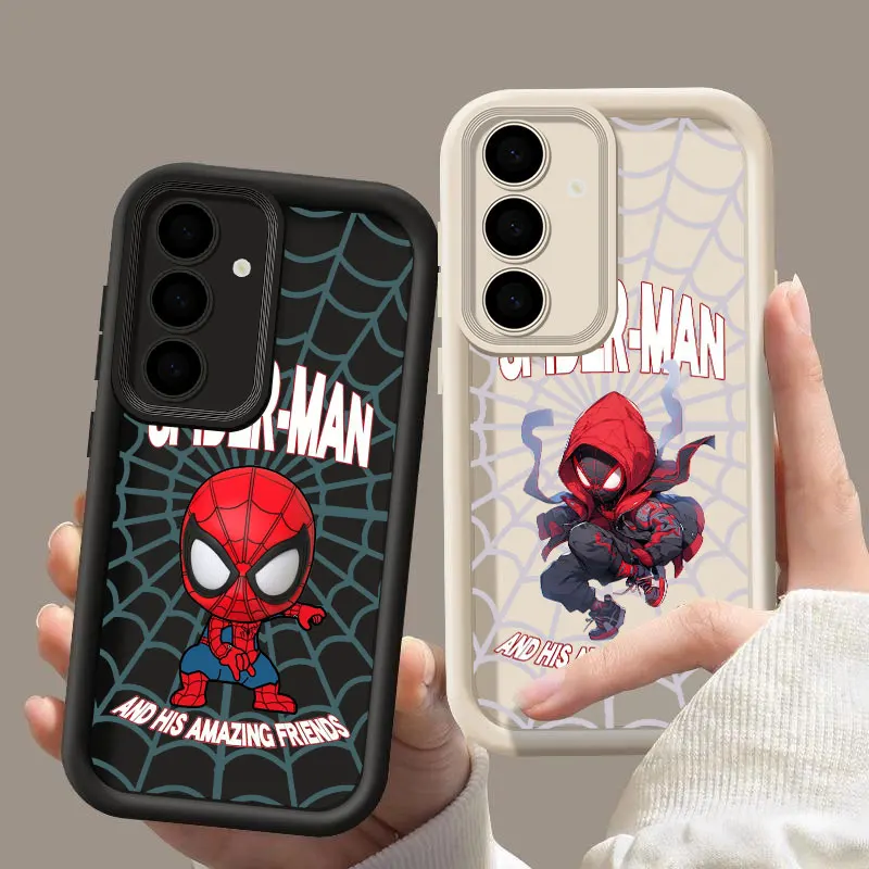 Fundas For Samsung Galaxy S26 S25 S24 S23 S22 Plus S21 Ultra S20 FE Case S26Ultra Soft Phone Back Cover Marvel Spiderman Cartoon