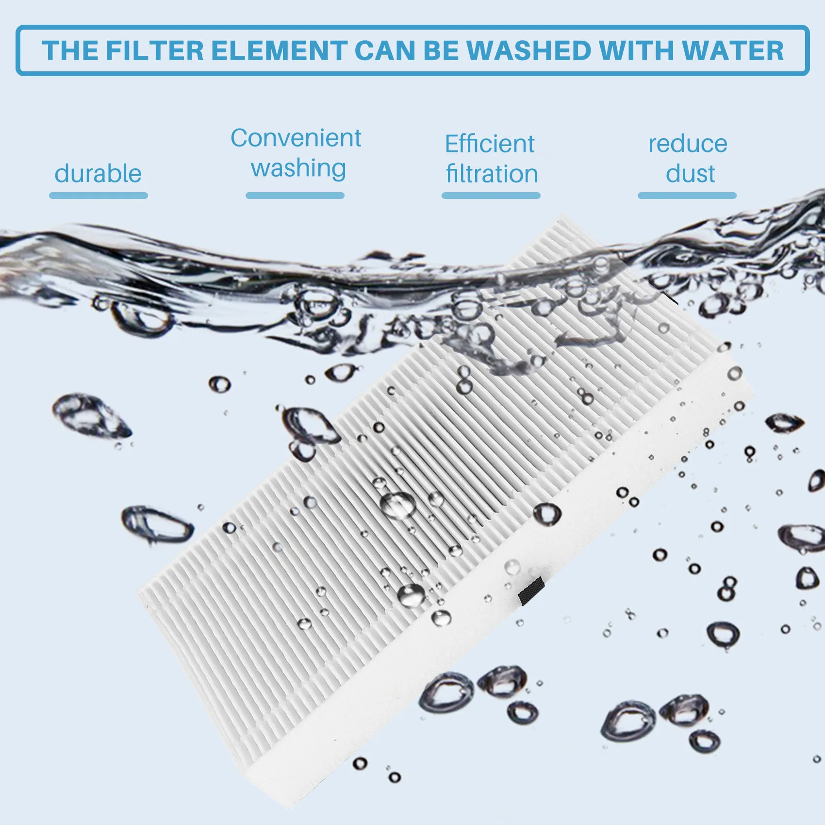 

J1UL1N 2Pack Air Purifier Filter For HRF201B,Replacement U HEPA Filter For Febreze FRF102B&Honeywell Filter U,HRF201B,HHT290,Et