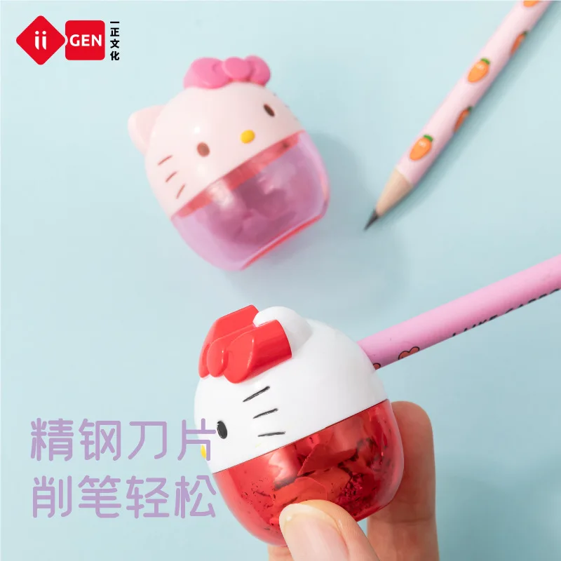 Cute Cartoon Manual Pencil Sharpener Portable Dust‑Container Pencil Cutter Hand‑Twist Writing Tool Office Desk Stationery