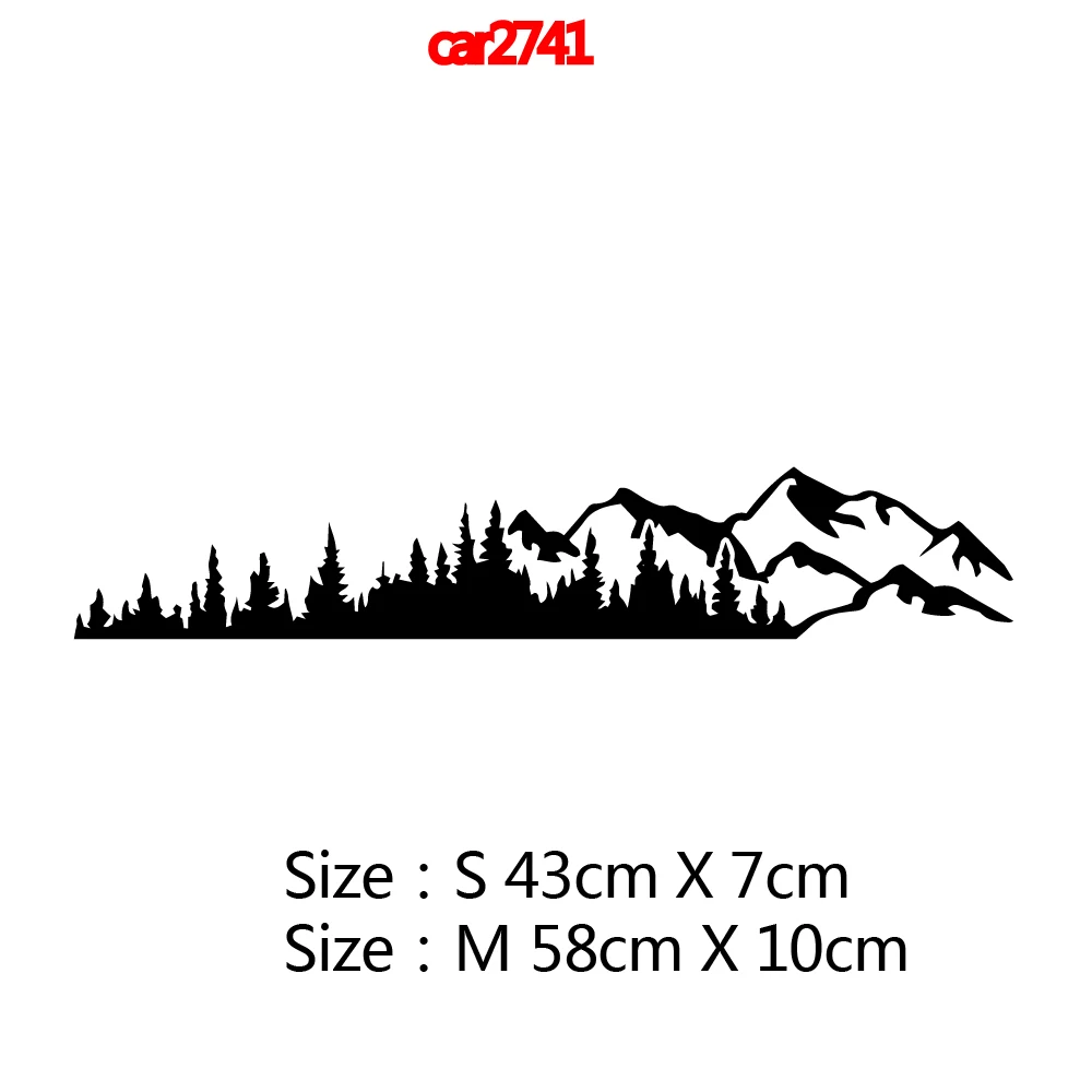 Diy Tree and mountains Carbon Car Sticker Car Rearview Mirror Sticker For Auto Decal For Car Body Styling Stickers