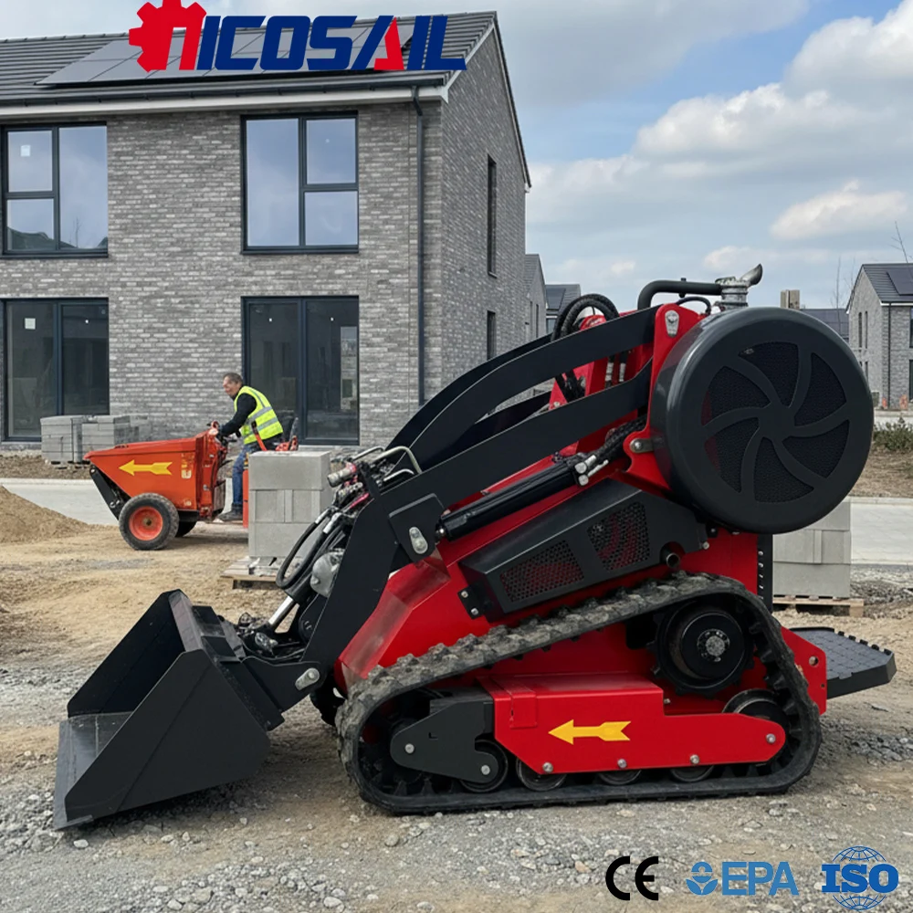

Custom Skid Steer Loader Euro 5 CE Compact Multi Function Loader with Attachments for Farm Construction Work