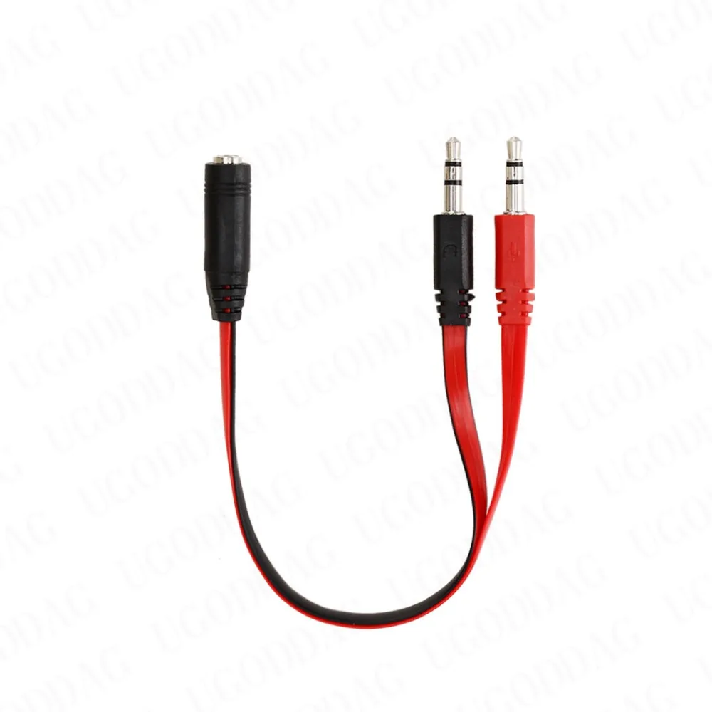 Portátil 1 macho para 2 fêmea 3.5 jack cabo divisor de áudio 1 fêmea para 2 macho cabo de áudio adaptador pvc cabo telefone inteligente