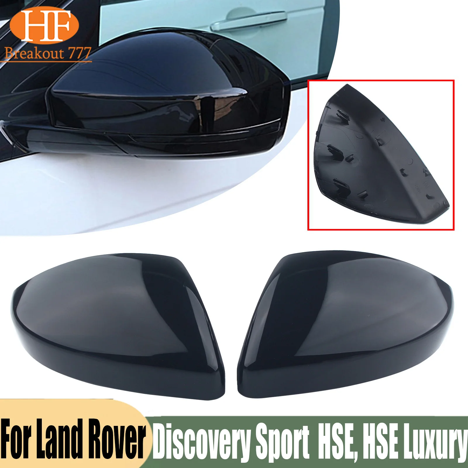 For Land Rover Range Rover Evoque 16-19 Velar 18-19 Car Rearview Mirror Cap Cover Trim Car Accessories