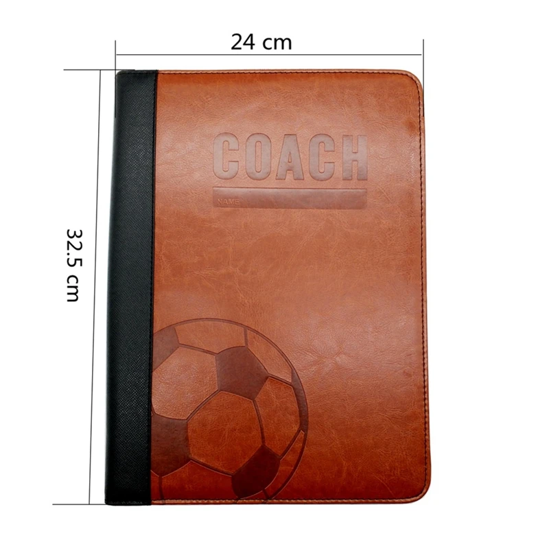 Tablero de entrenamiento táctico de fútbol plegable, tablero de entrenador de fútbol magnético, libro de placa de partido de entrenamiento de comando