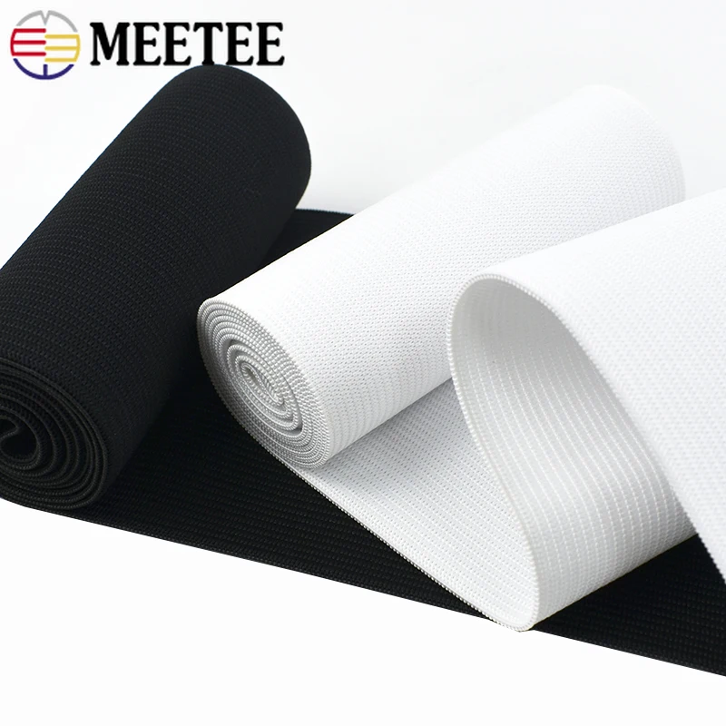 1Meter 10-50cm Elastic Band Soft Rubber Strap for Sewing Bag Straps Black White Maternal Abdomen Belt DIY Garment Accessories