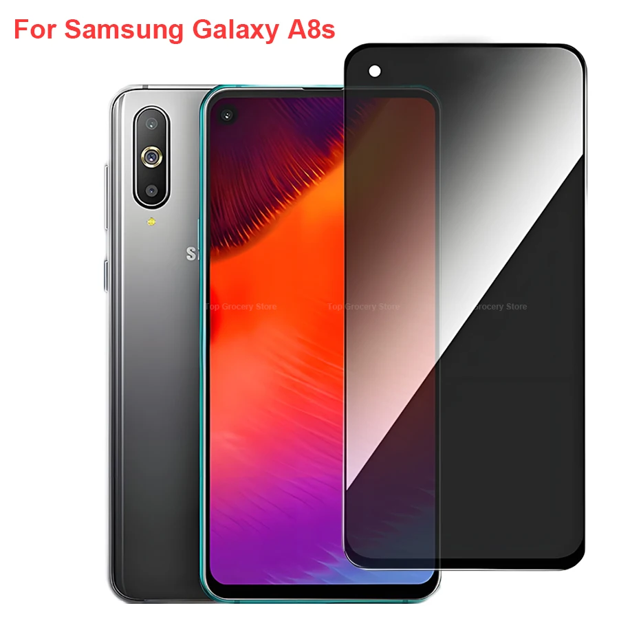 

For Samsung Galaxy A8s Anti Spy Privacy Tempered Glass Screen Protector Compatible For GalaxyA8s Full Cover Screen Phone Film