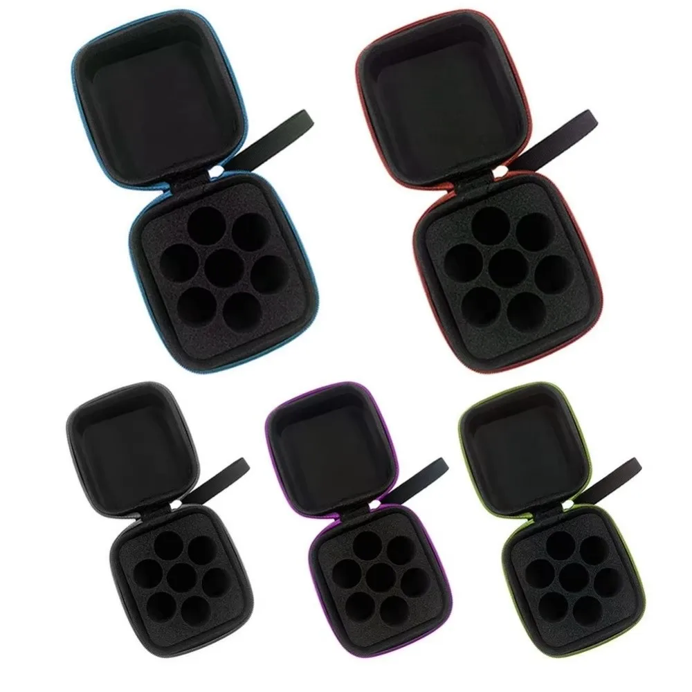 

5ML Essential Oil Storage Bag 7 Slots Waterproof Insulin Vial Storage Case Dust-proof Portable Essential Oil Bottle Holder
