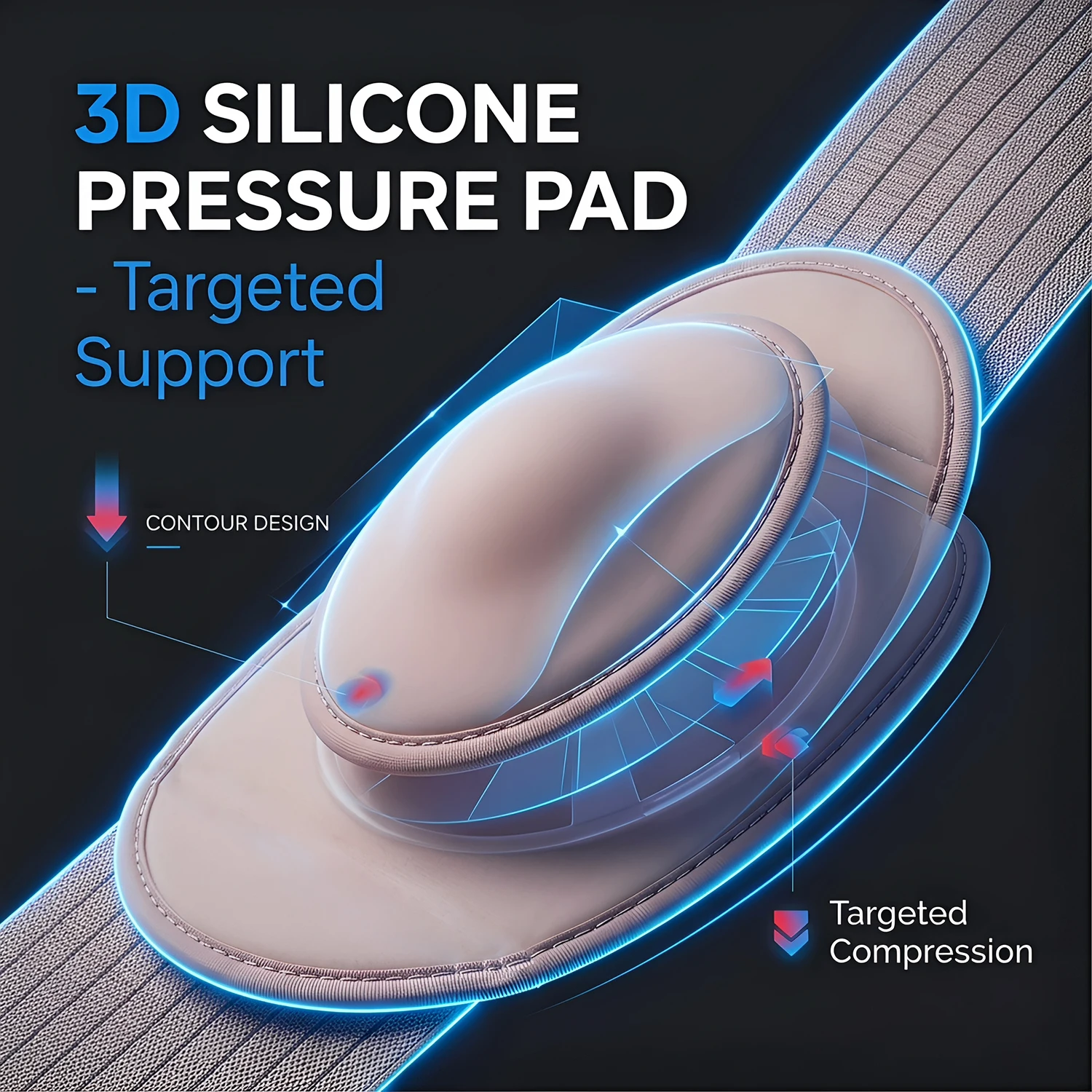 ZHUOHUA Umbilical Hernia Support Belt with Removable Silicone Compression Pad Abdominal Binder for Post Surgery Recovery